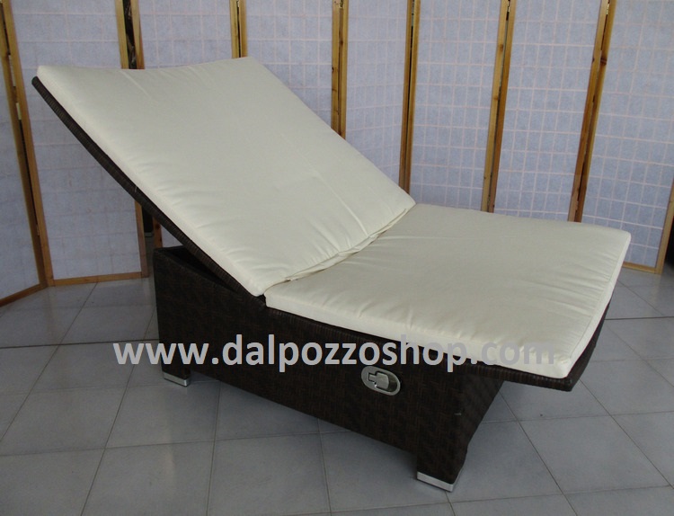 SC7319T LETTINO PISCINA MARRONE RATTAN SINTETICO - Clicca l'immagine per chiudere